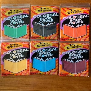 NWT. Book covers. 6-pack. Various colors. Stretchable.